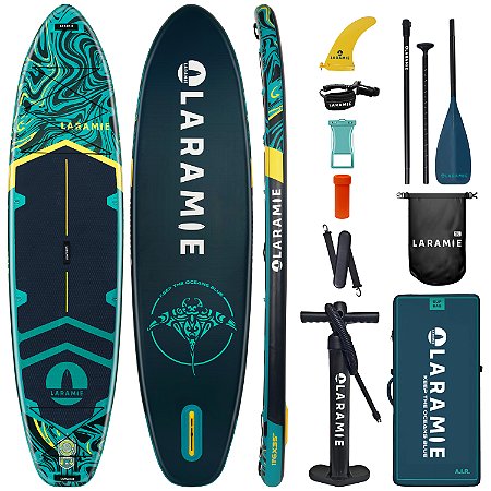 Prancha Stand Up Inflável 11.6' + Kit Laramie Kit-xgreen