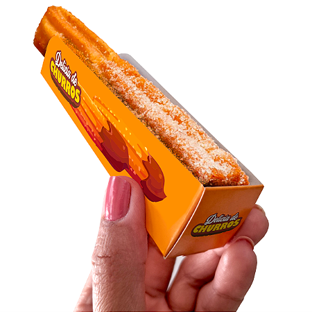 Caixa Para Churros Caixinha Embalagem Gourmet com 100 Unidades