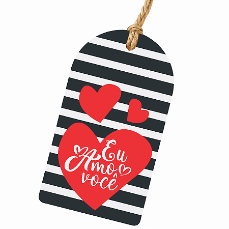 50 Tags Eu Amo Você Etiqueta Decorativa Para Presente 9x5cm