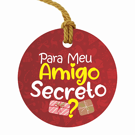 25 Tags Para Presente Amigo Secreto e Confraternização 5cm