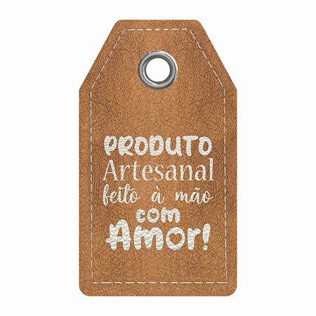 100 Tags Produto Artesanal Feito À Mão Com Amor Tema Couro