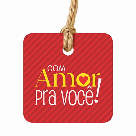 Tag Decorativa Mimos Lembrancinha Presente Com Amor pra Você 50un 4cm