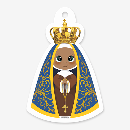 Tag Decorativa Nossa Senhora Aparecida 5x7,5cm 50 uni