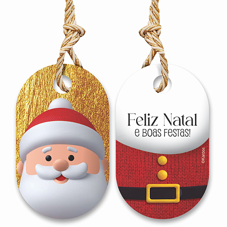 Tag Feliz Natal Papai Noel Boas Festas 4,5x7,5cm 50 Uni