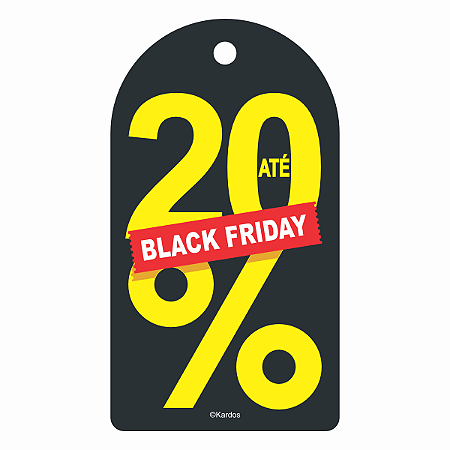 50 Tags Black Friday Etiquetas Saldo Promoção OFF 20% 5x9cm