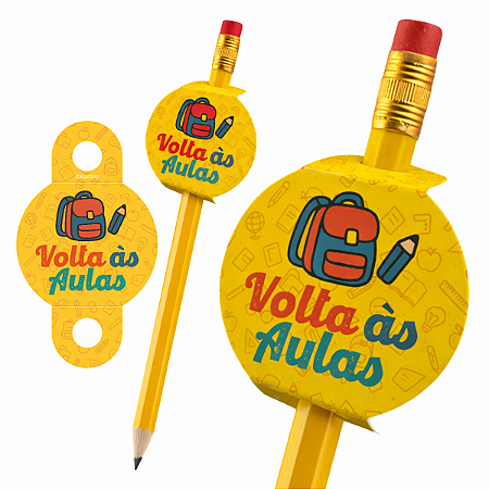 Tag Lápis e Caneta Voltas as Aulas com 50un