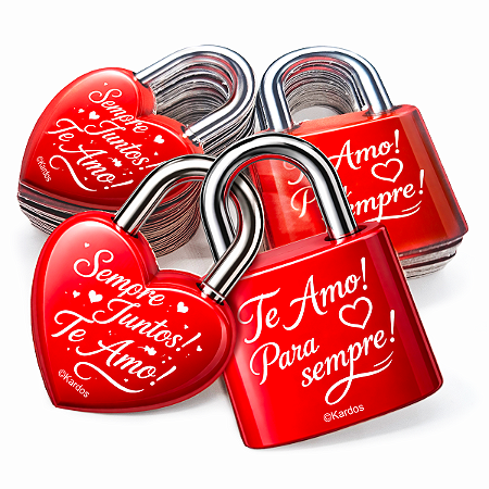 Tag pra Presente Romântico Dia dos Namorados Cadeado Coração