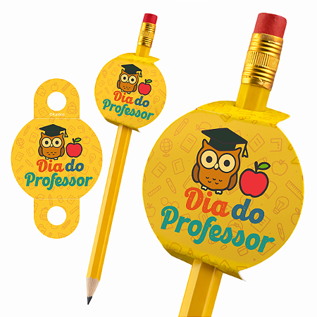 Tag para Lápis e Caneta Dia do Professore com 50un da Kardos