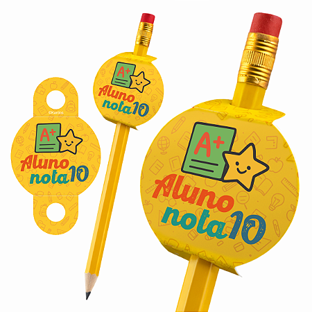 Tag para Lápis e Caneta Aluno Nota 10 com 50un da Kardos