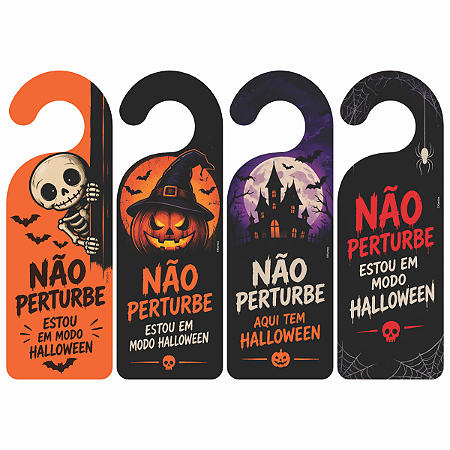 Plaquinhas Decorativas Halloween Maçaneta de porta Não perturbe da Kardos
