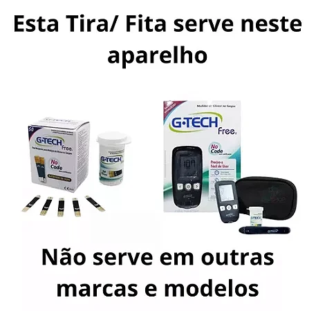 Tiras reagentes Free com 50 - G-Tech