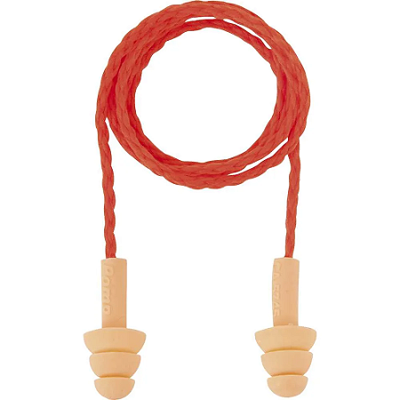 PROTETOR AUDITIVO TIPO PLUG DE SILICONE COM CORDAO POMP PLUS 18 DB 3M