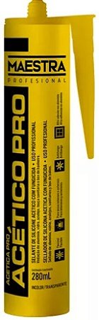 Silicone Incolor Acético Profissional Maestra 280ml