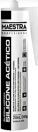 Silicone Branco Acético Maestra HP Tubo 250ML