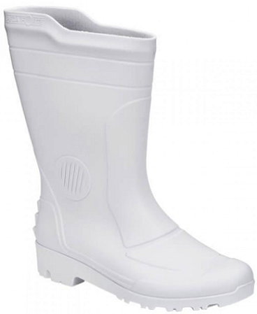 Bota Branca PVC Grendene Cano Medio Galocha