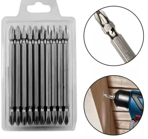 Ponteira Philips Bits PH2 65mm 1/4 Ponta Dupla Imantada 10 peças
