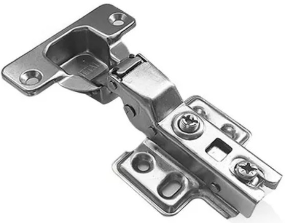 Dobradiça para Móveis Curva Niquelada 35MM Comum
