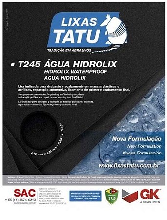 Lixa de Agua Tatu Hidrolix PC 50