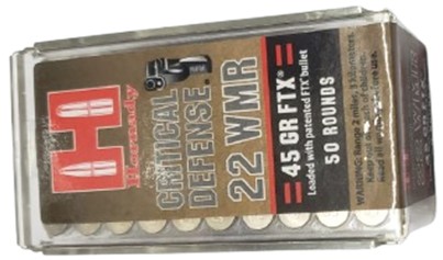 CARTUCHO HORNADY .22WMR FTX 45GR C.DEFENSE