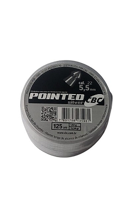 Chumbinho CBC Pointed Silver Cal 22 55mm