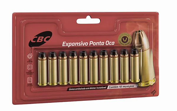 MUNIÇÃO CBC .38SPL +P EXPO 158 GR