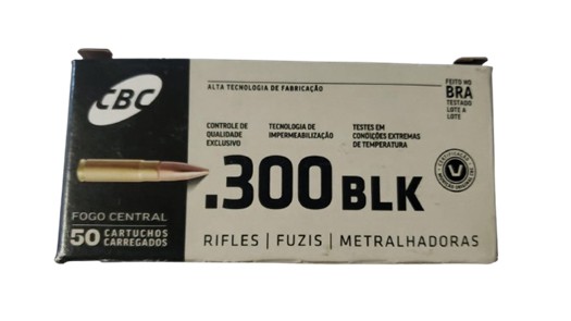 MUNIÇÃO CBC 300 BLACKOUT ETOG 123GR C
