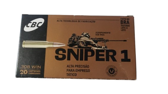 MUNIÇÃO CBC 308 WIN HPBT 168GR SNIPER C