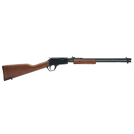 Rifle CBC Pump Action .22WMR 20″ Oxidado Coronha em Madeira