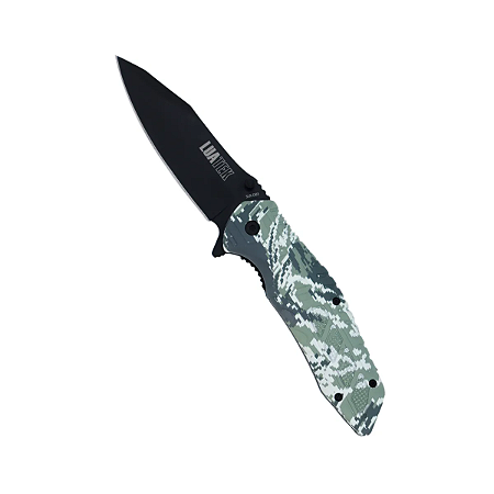 Canivete Tático LuaTek Camo Retrátil Com Pederneira e Bainha SLK-D03