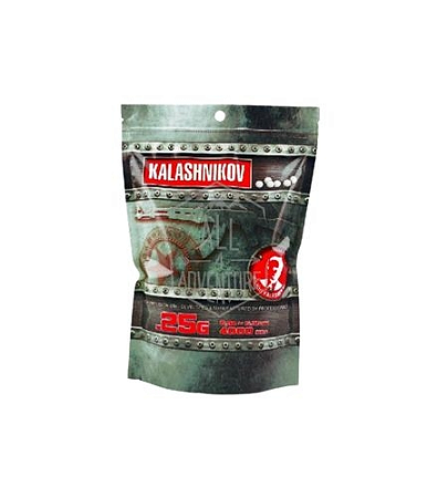 Munição Bbs Kalashnikov 0.25g - Refil 4000un - Branca