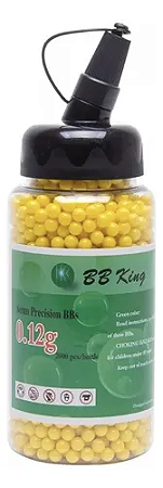 Esfera Plástica BB King 6mm. 0.12g. 2000 unidades Amarela