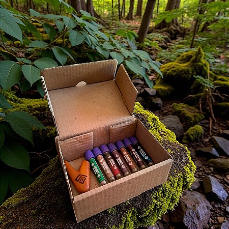 Mini Kit ( 07 Rapés sortidos do nosso catálogo & Kuripe de madeira ROMEPOTO )