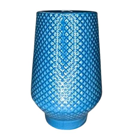 Vaso de Cerâmica Bico Jaca 12x18 cm Azul