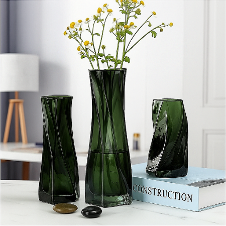 Vidro Formas Verde 24X8cm