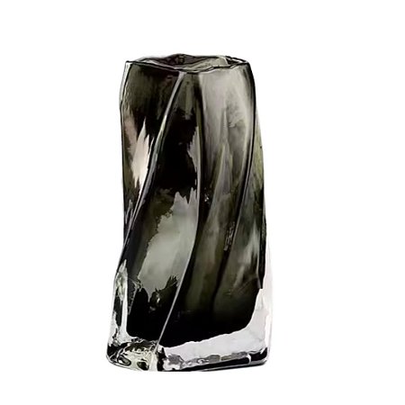 Vaso Decorativo em Vidro Formas Fume 13,5X7,5cm