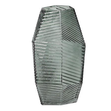 Vaso de Vidro Formas Verde 18X21cm