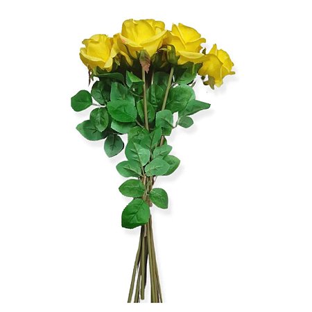 Haste Botão Rosa X9 Micro Amarelo 50cm
