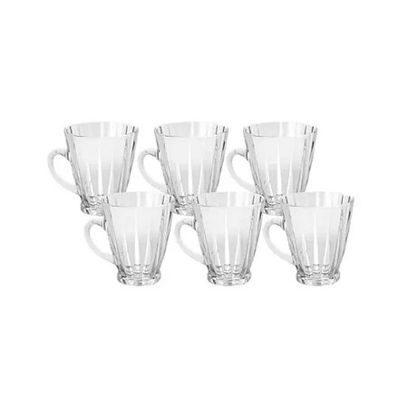 Jogo de Xicaras Coffee Time Vidro 180ml com 6un