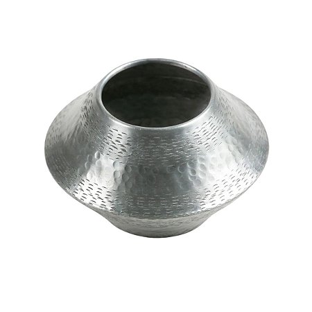 Cachepot Alpaca em Alumínio Trabalhado 14x11 cm