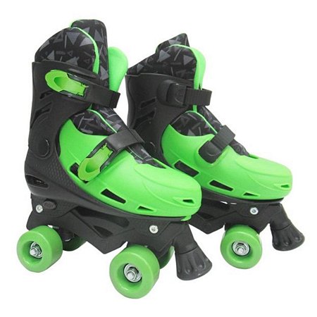 Patins Inline Ajustável com 4 Rodas - Numeração do 33 ao 36