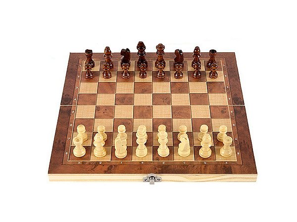 Jogo Xadrez Dama Gamão Madeira Tabuleiro 3 em 1 29x29cm