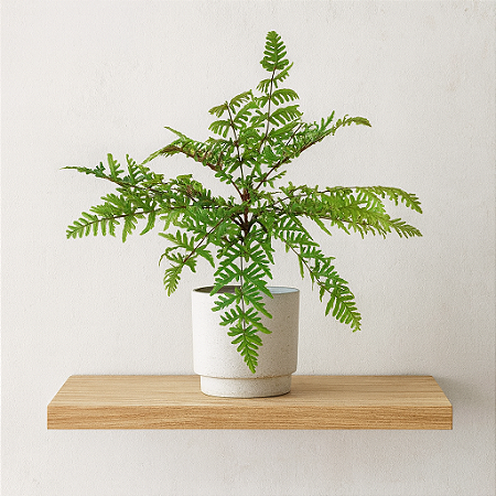 Buquê de Samambaia Selvagem  Artificial com Caule Bordo 64cm