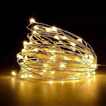 FIO DE FADA A PILHA 50LED 5MTS WARM