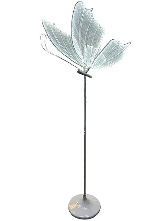 LUMINARIA BORBOLETA LED BRANCO FRIO COM PÉ 100CM 220V