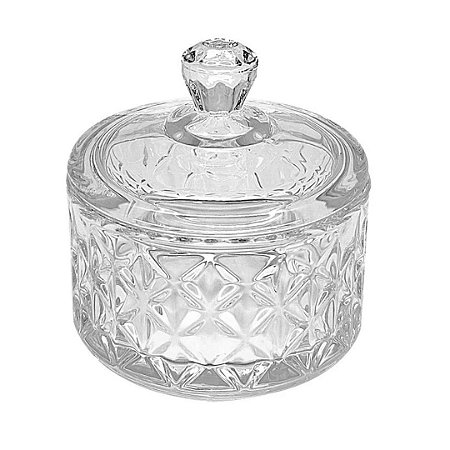 BOMBONIERE VIDRO DELI DIAMANTE 10X10CM