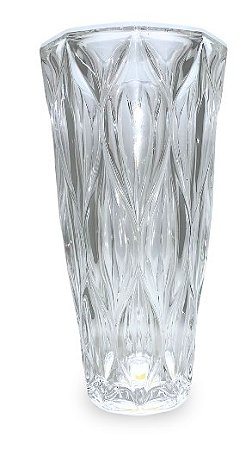 VASO VIDRO REDONDO DIAMOND 30,5X15CM TRANSPARENTE