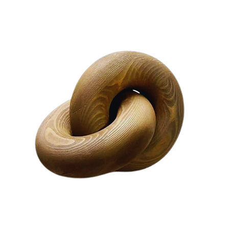 ELO DECORATIVO MADEIRA MARROM 14X19CM