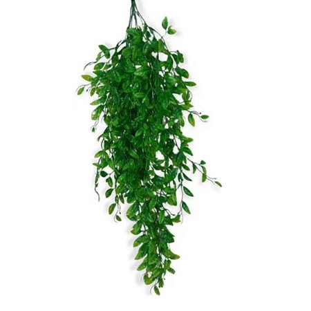Pendente Folha Print 2 Tons de Verde 66 Galhos 84cm Folhagem