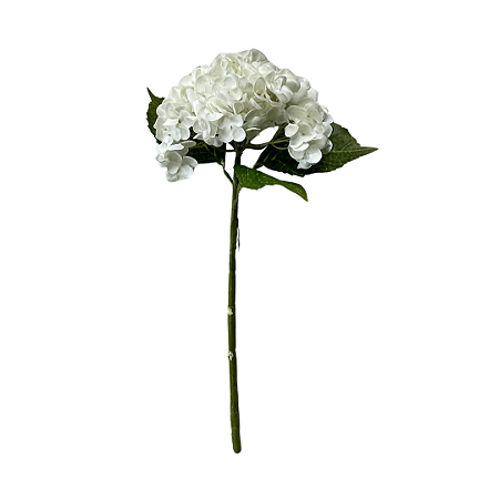 Haste Hortência Toque Real Branca 52 cm à Prova D'Agua