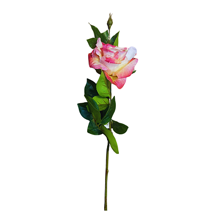HASTE BOTÃO DE ROSAS 66CM ROSA